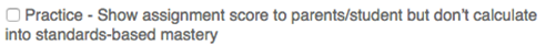 standards based grading scale